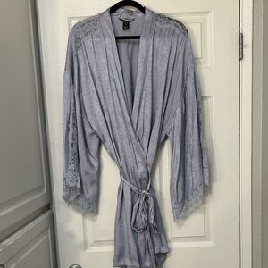 Victoria's Secret Light Lavender Luxe Satin Robe